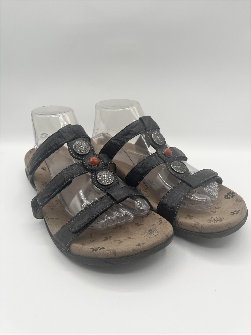 Taos | Prize Leather Ornamental Medallions and Jewel Sandals Size 11